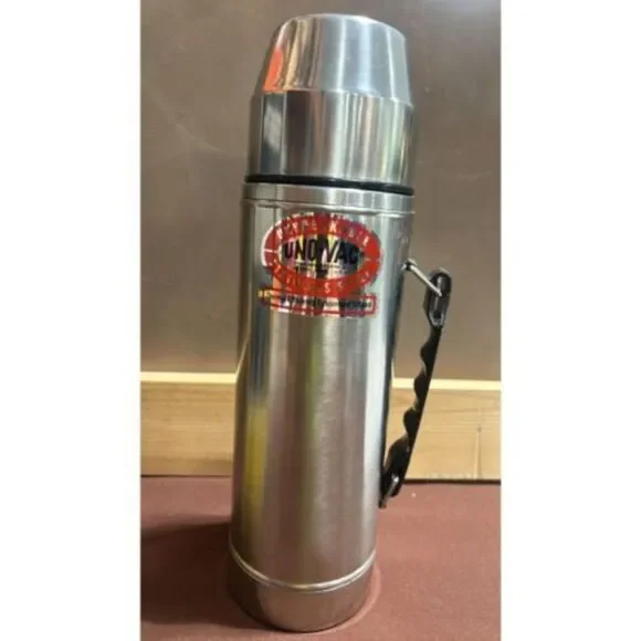Vintage Uno-Vac Unbreakable Stainless Steel Vacuum Bottle Thermos